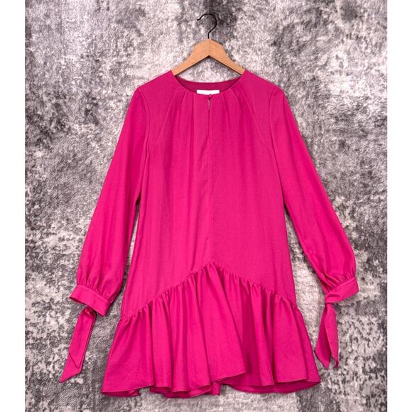 New Anthropologie Dress XS Womens Mare Mare Pink Tie Cuff Mini - Picture 1 of 9
